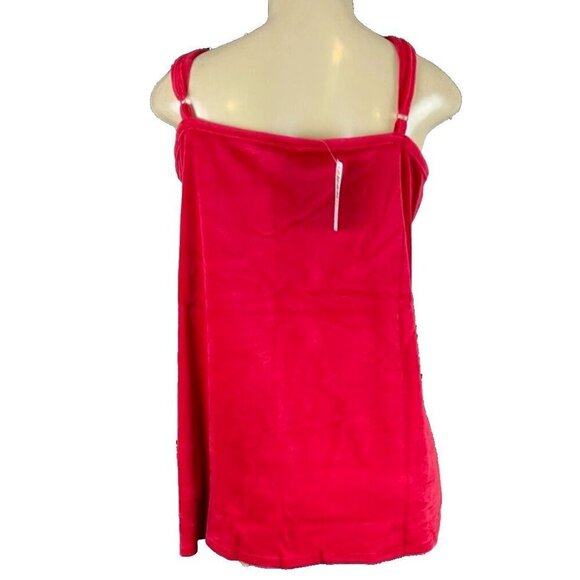 Torrid Plus 5 Red Velour Scoop Neck Adjustable Strap Camisole Top - Picture 4 of 6